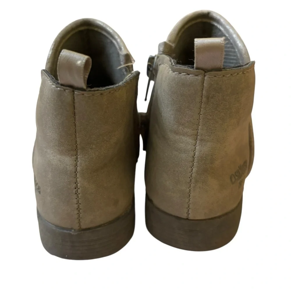 Osh’Kosh B’Gosh booties taupe cutout glitter detailed ankle boots size 9 TODDLER